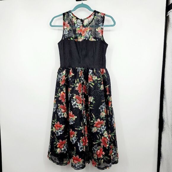 Gracia midi dress floral print  ^ - Picture 3 of 7
